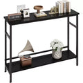 GustoWave Entryway Table, Console Tables with Storage, 39.3'' Rustic Sofa Table with Adjustable Shelf for Living Room, Hallway
