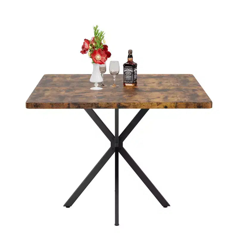 Okak 38.6IN Table de salle à manger carrée élégante pour 6 personnes, table de cuisine peu encombrante, petite table pour cuisine, salle à manger, bureau