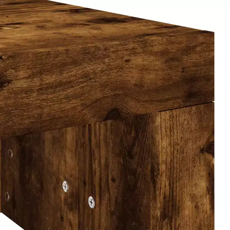 vidaXL Table basse chêne fumé bois d'ingénierie moyen minimaliste