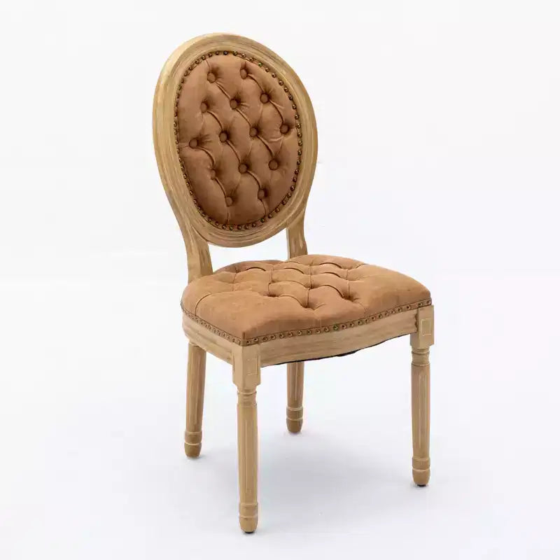 Chaises de salle à manger lot de 2 avec cadre en bois massif, chaises de salle à manger rembourrées, style campagnard français