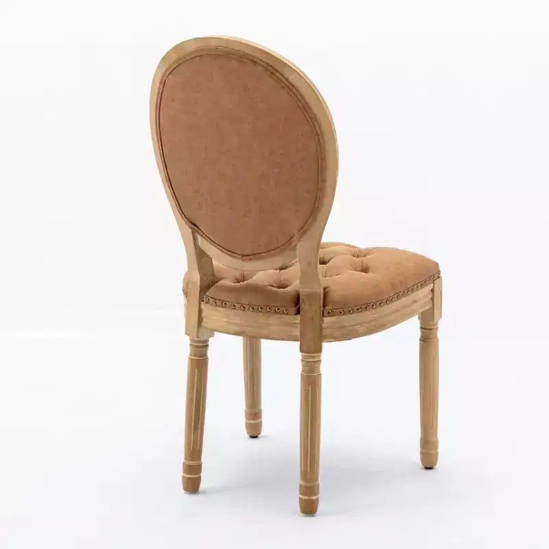 Chaises de salle à manger lot de 2 avec cadre en bois massif, chaises de salle à manger rembourrées, style campagnard français