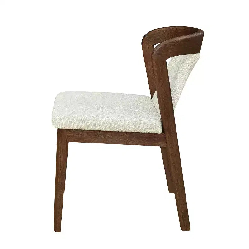 Christopher Knight Home Agosti Chaises de salle à manger sans accoudoirs en bois d'hévéa avec dossier rembourré (Lot de 2)