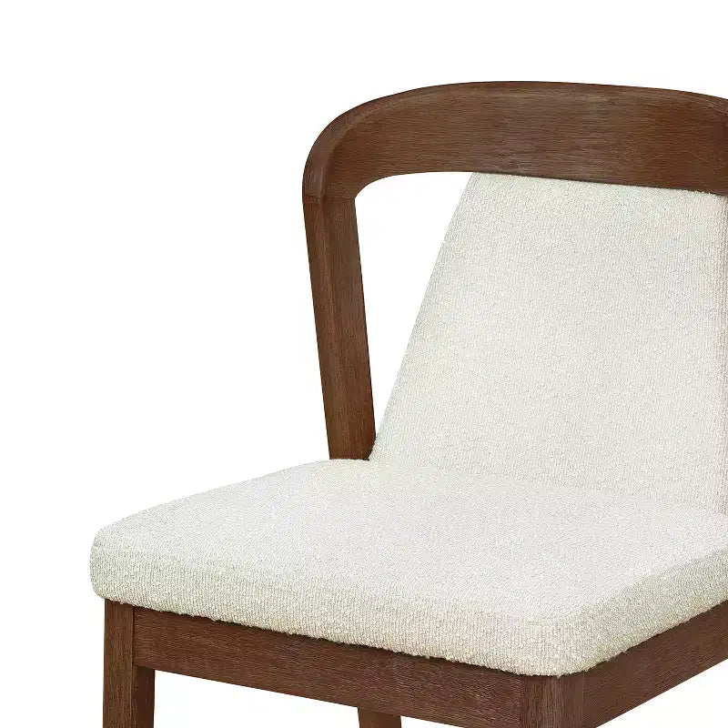 Christopher Knight Home Agosti Chaises de salle à manger sans accoudoirs en bois d'hévéa avec dossier rembourré (Lot de 2)