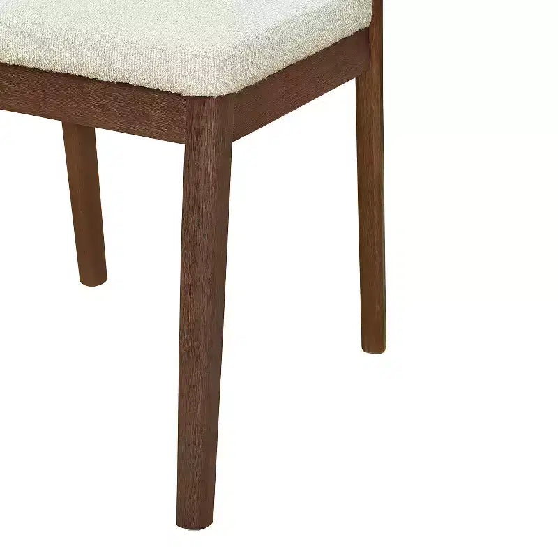 Christopher Knight Home Agosti Chaises de salle à manger sans accoudoirs en bois d'hévéa avec dossier rembourré (Lot de 2)