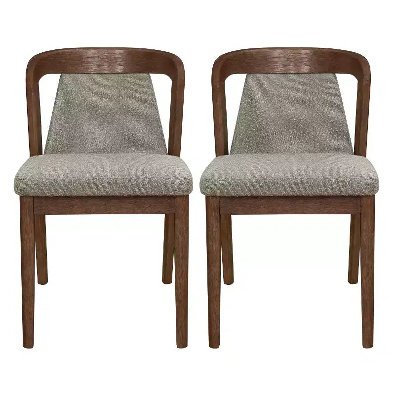 Christopher Knight Home Agosti Chaises de salle à manger sans accoudoirs en bois d'hévéa avec dossier rembourré (Lot de 2)