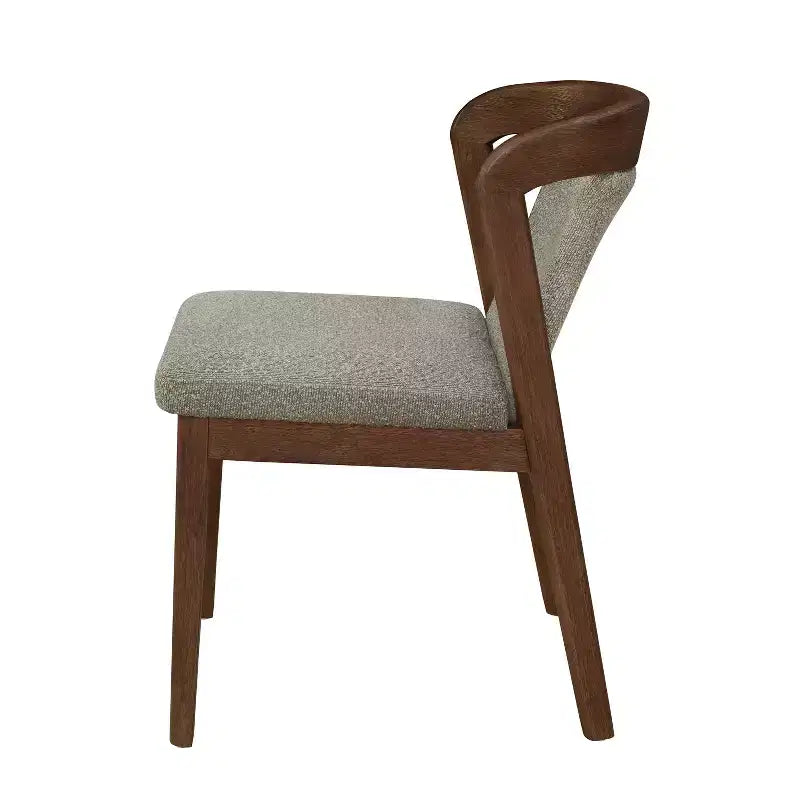 Christopher Knight Home Agosti Chaises de salle à manger sans accoudoirs en bois d'hévéa avec dossier rembourré (Lot de 2)