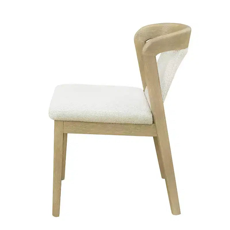 Christopher Knight Home Agosti Chaises de salle à manger sans accoudoirs en bois d'hévéa avec dossier rembourré (Lot de 2)