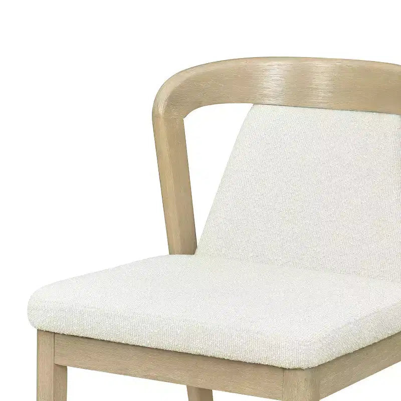 Christopher Knight Home Agosti Chaises de salle à manger sans accoudoirs en bois d'hévéa avec dossier rembourré (Lot de 2)