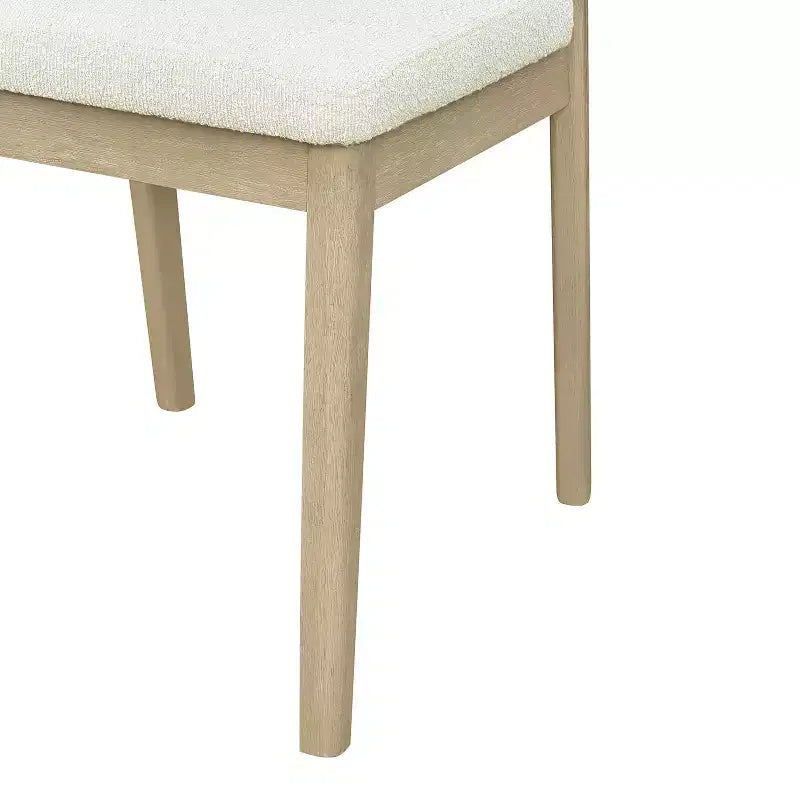 Christopher Knight Home Agosti Chaises de salle à manger sans accoudoirs en bois d'hévéa avec dossier rembourré (Lot de 2)