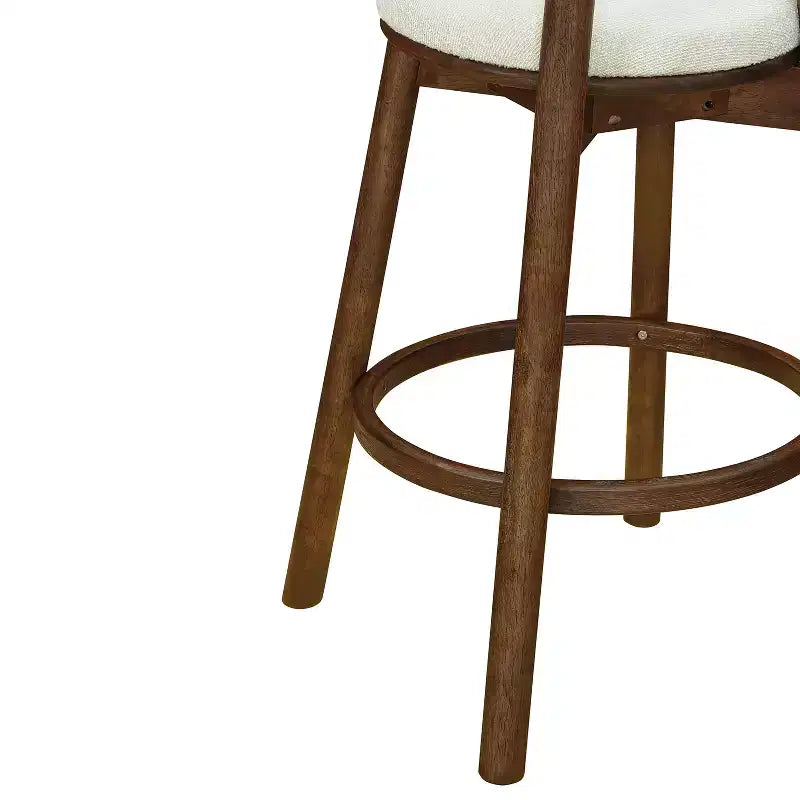 Christopher Knight Home Alonso Tabourets de bar rembourrés ronds en bois d'hévéa (Lot de 2)
