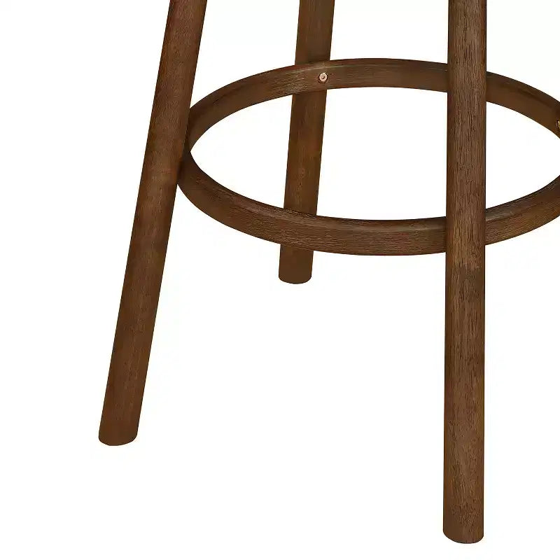 Christopher Knight Home Alonso Tabourets de bar rembourrés ronds en bois d'hévéa (Lot de 2)