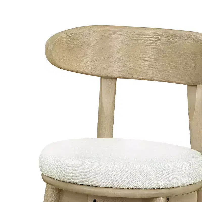 Christopher Knight Home Alonso Tabourets de bar rembourrés ronds en bois d'hévéa (Lot de 2)