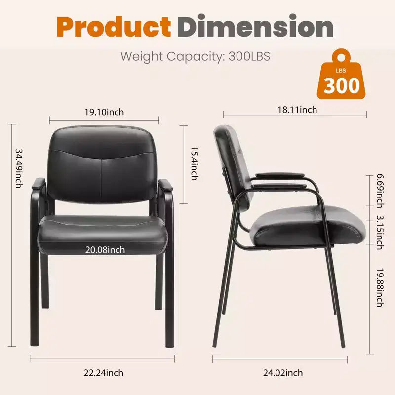 Chaise de bureau moderne Okak avec accoudoirs rembourrés, chaise d'ordinateur avec cadre en métal, fauteuil confortable en similicuir pour salle de lecture, bureau, bureau