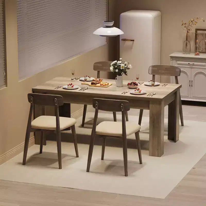 Table de salle à manger, style campagnard, pour 4 à 6 personnes, 160 cm, rectangulaire, en bois, convient pour la salle à manger et la cuisine.