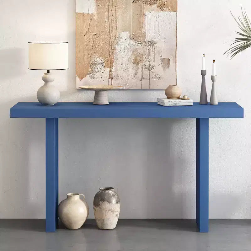 Console de table en bois moderne, Table d'entrée minimaliste pour vestibule et couloir