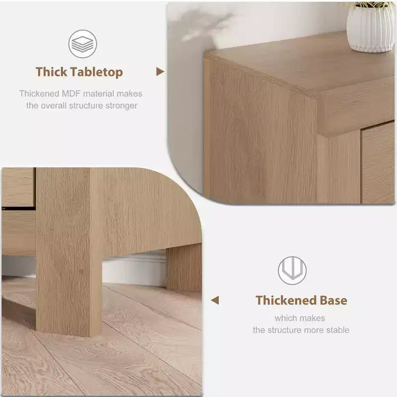 Meuble TV style ferme pour téléviseurs de 80 pouces, avec 6 tiroirs de rangement et une étagère pour haut-parleur, adapté aux salons et aux chambres.