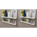 Wall Rack Set of 4 White MDF with a matte finish 39.4 in long