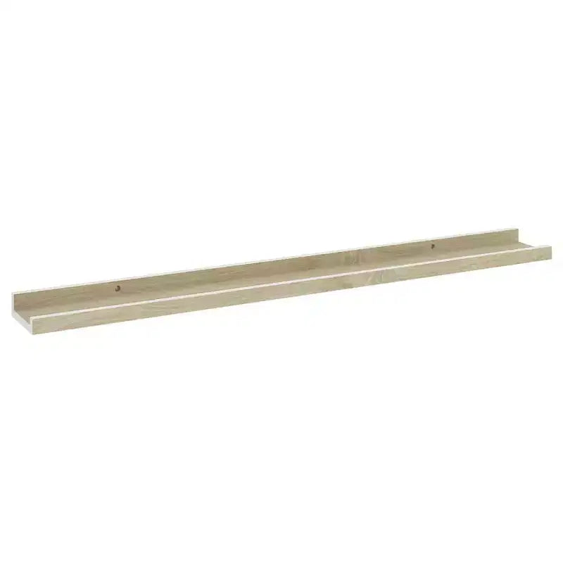Étagère murale, lot de 4, MDF, blanc et chêne Sonoma, taille M