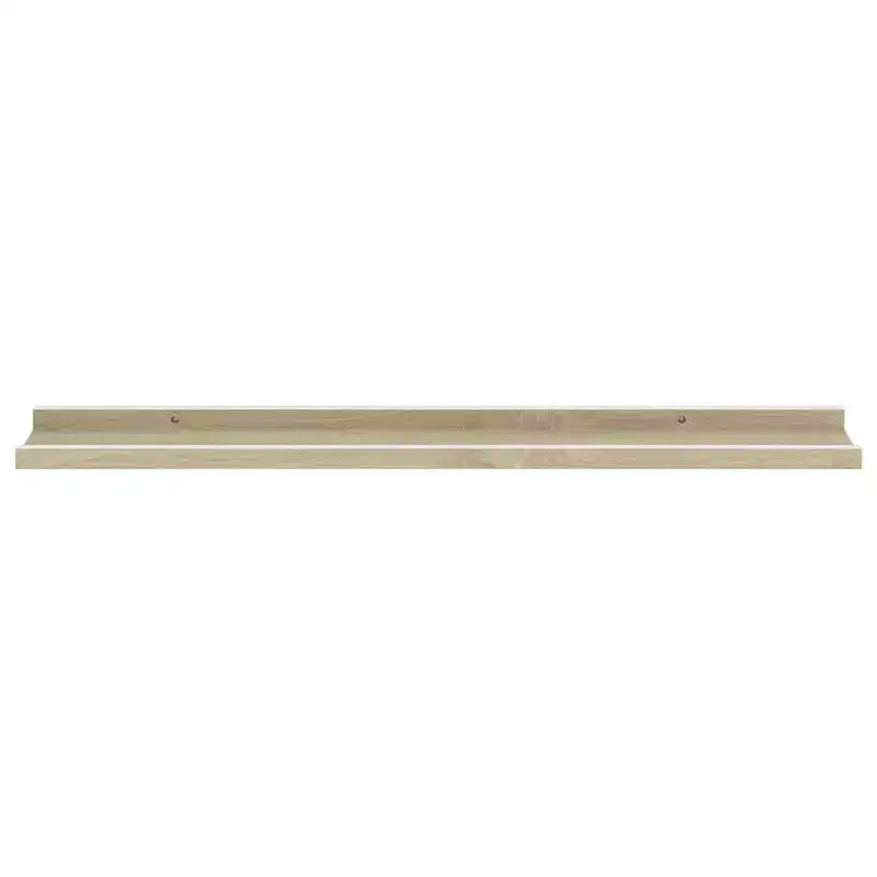 Étagère murale, lot de 4, MDF, blanc et chêne Sonoma, taille M