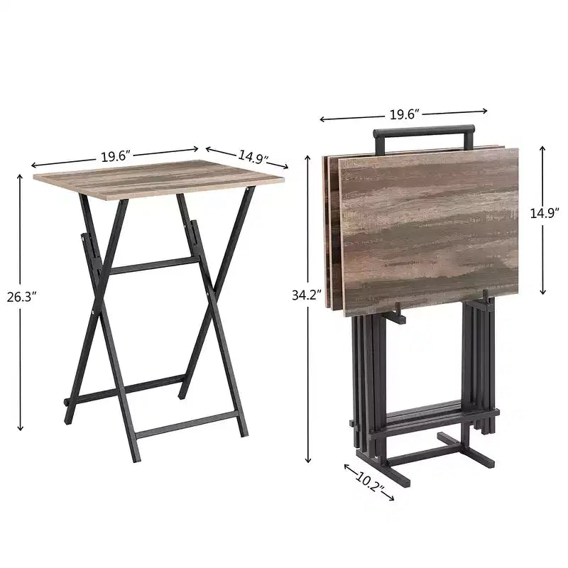 Plateaux TV pliables, Table d'appoint industrielle, Pour petits espaces, Chambres d'étudiants, Extérieur