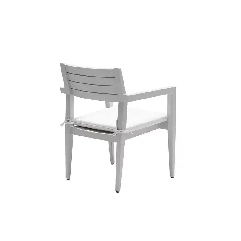 4-Piece Dining Chair Set, Outdoor Patio Aluminum Chairs with Tapered Legs and Cushions, Garden Porch Yard Balcony Outdoor Seating