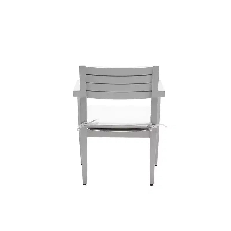 Lot de 4 chaises de salle à manger, chaises de patio extérieures en aluminium avec pieds fuselés et coussins, sièges d'extérieur pour jardin, véranda, cour, balcon