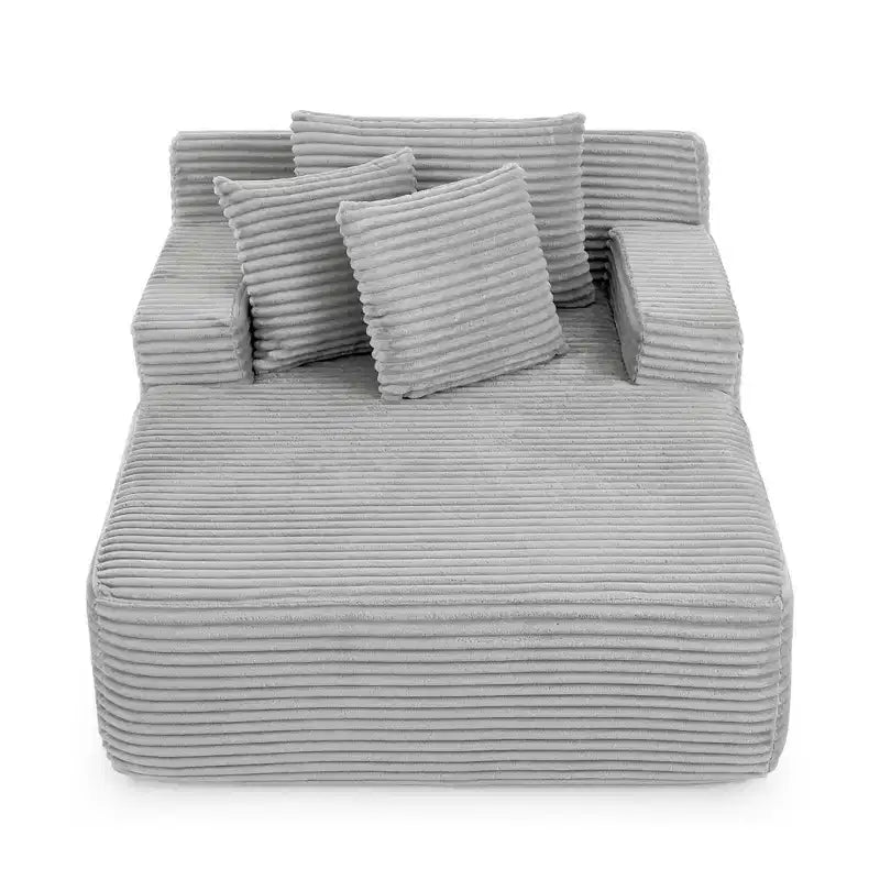 EHMKNP Upholstered Corduroy Single Lazy Sofa Lounge Chair (No Assembly Required)