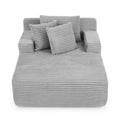 EHMKNP Upholstered Corduroy Single Lazy Sofa Lounge Chair (No Assembly Required)