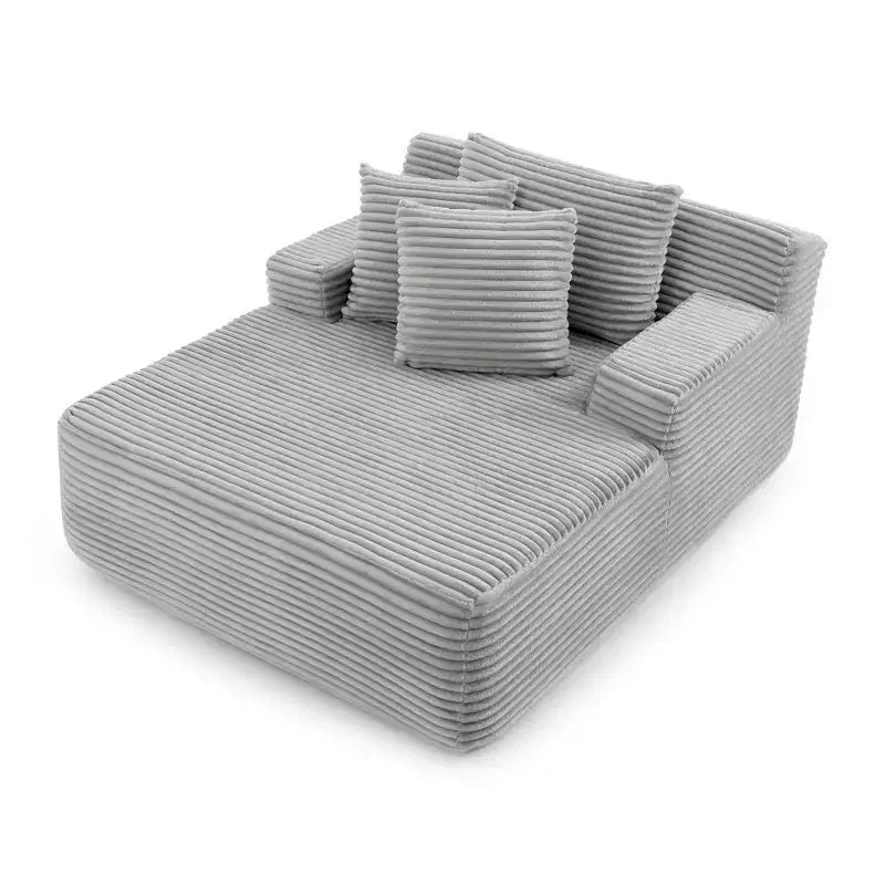 EHMKNP Fauteuil inclinable simple en velours côtelé (aucun assemblage requis)