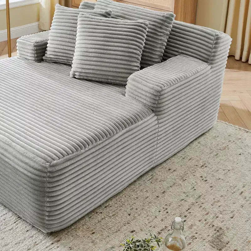 EHMKNP Fauteuil inclinable simple en velours côtelé (aucun assemblage requis)