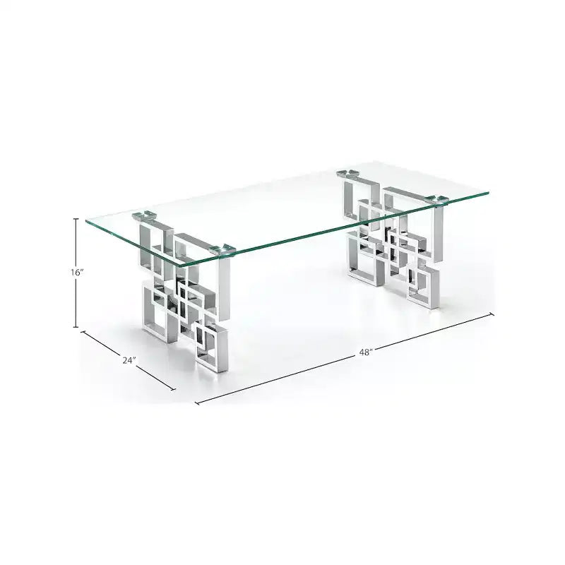 Meridian Furniture, Table basse chromée Alexis