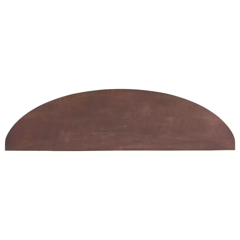 Console vintage avec rangement, Table d'entrée en bois avec tiroir, Console demi-lune avec étagère ouverte