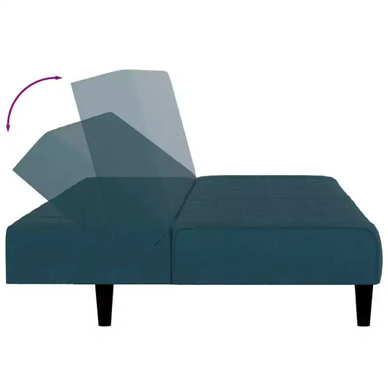 vidaXL Canapé-lit 2 places en velours gris foncé