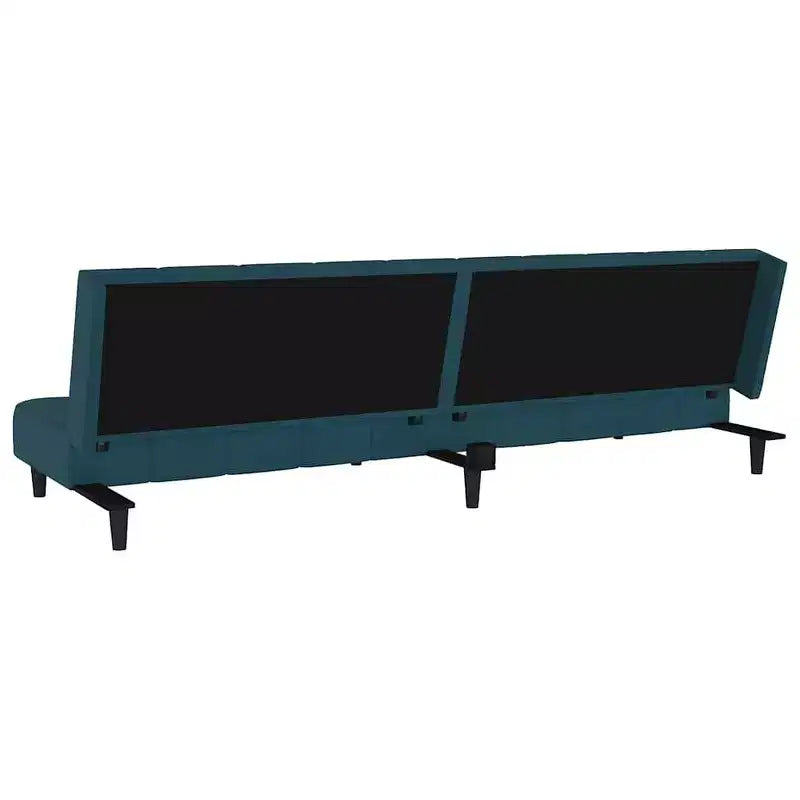 vidaXL Canapé-lit 2 places en velours gris foncé