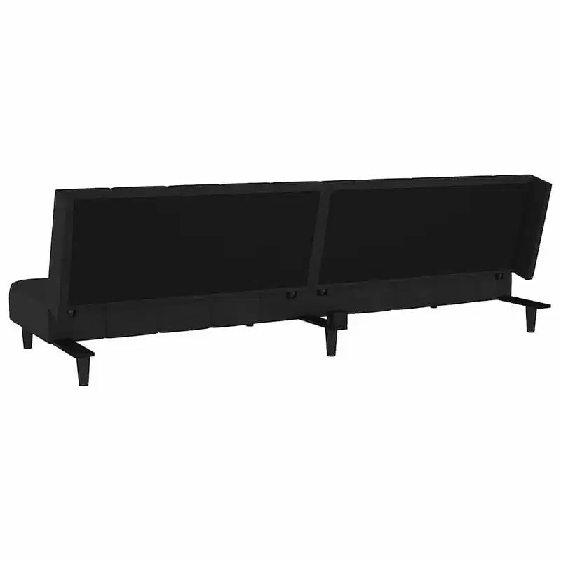 vidaXL Canapé-lit 2 places en velours gris foncé