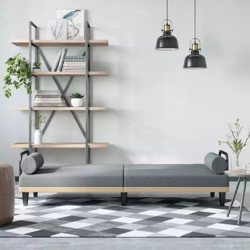 vidaXL Canapé-lit avec accoudoirs, inclinable, pliant, en velours
