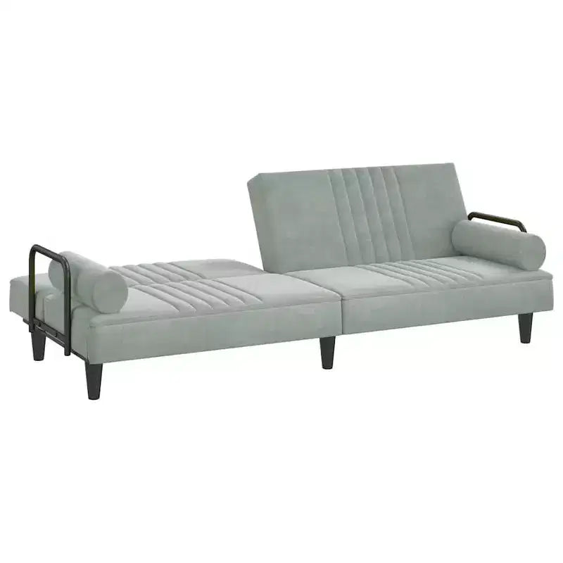 vidaXL Canapé-lit avec accoudoirs, inclinable, pliant, en velours