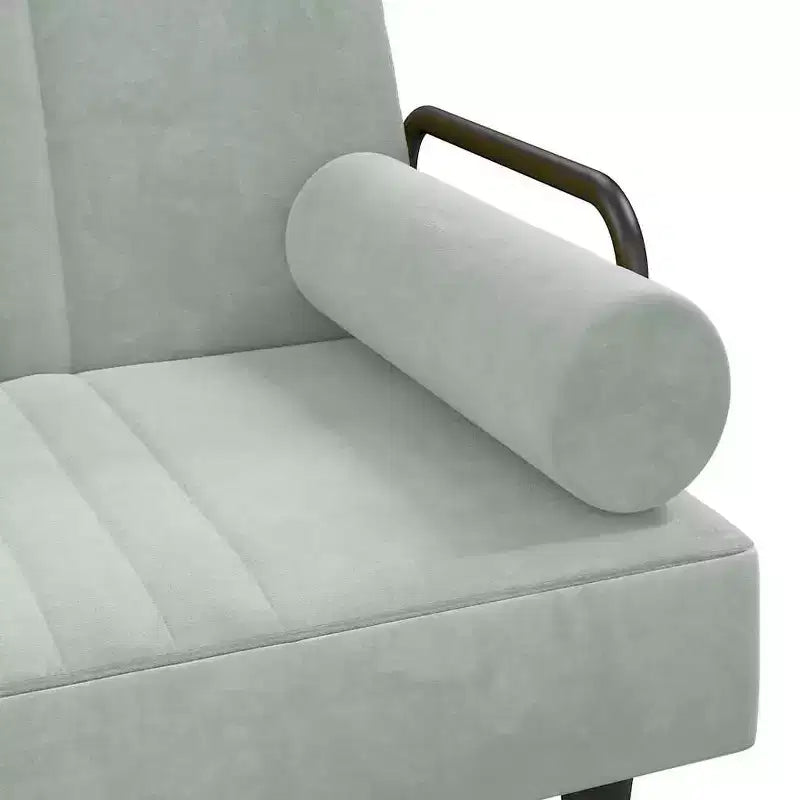 vidaXL Canapé-lit avec accoudoirs, inclinable, pliant, en velours