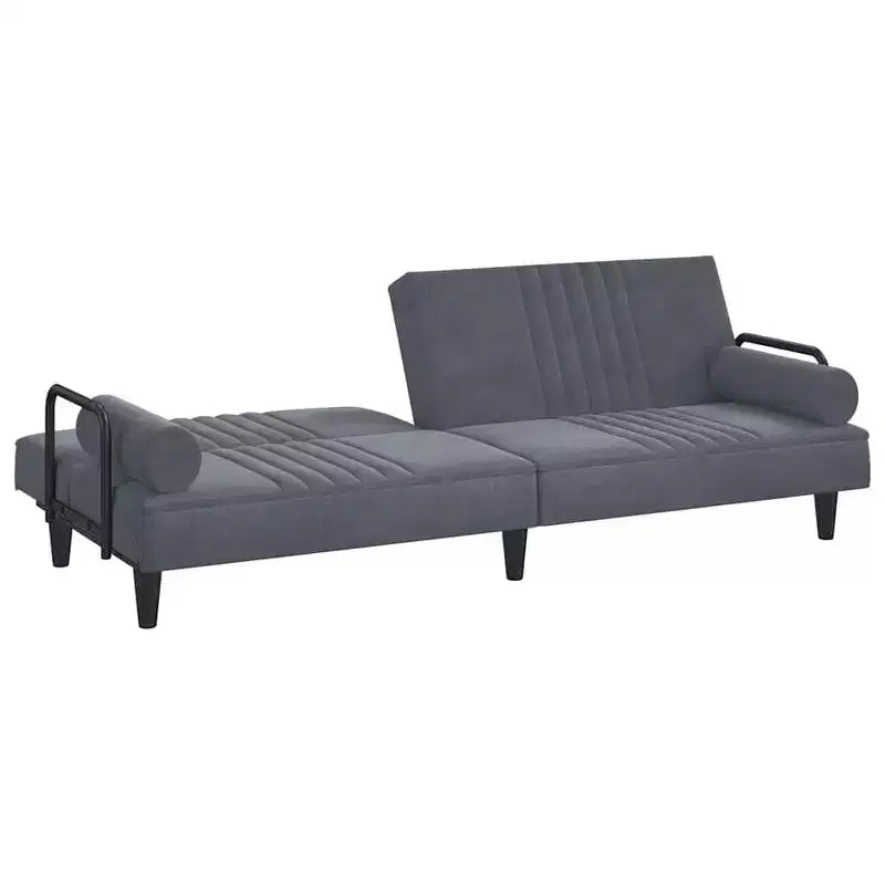 vidaXL Canapé-lit avec accoudoirs, inclinable, pliant, en velours