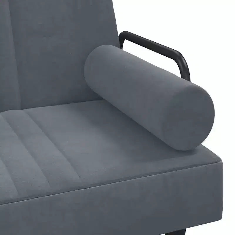 vidaXL Canapé-lit avec accoudoirs, inclinable, pliant, en velours