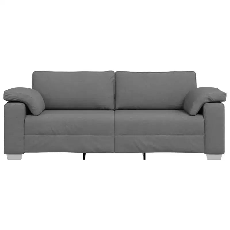 vidaXL Canapé avec coussin gris foncé 219 x 77 x 82 cm tissu