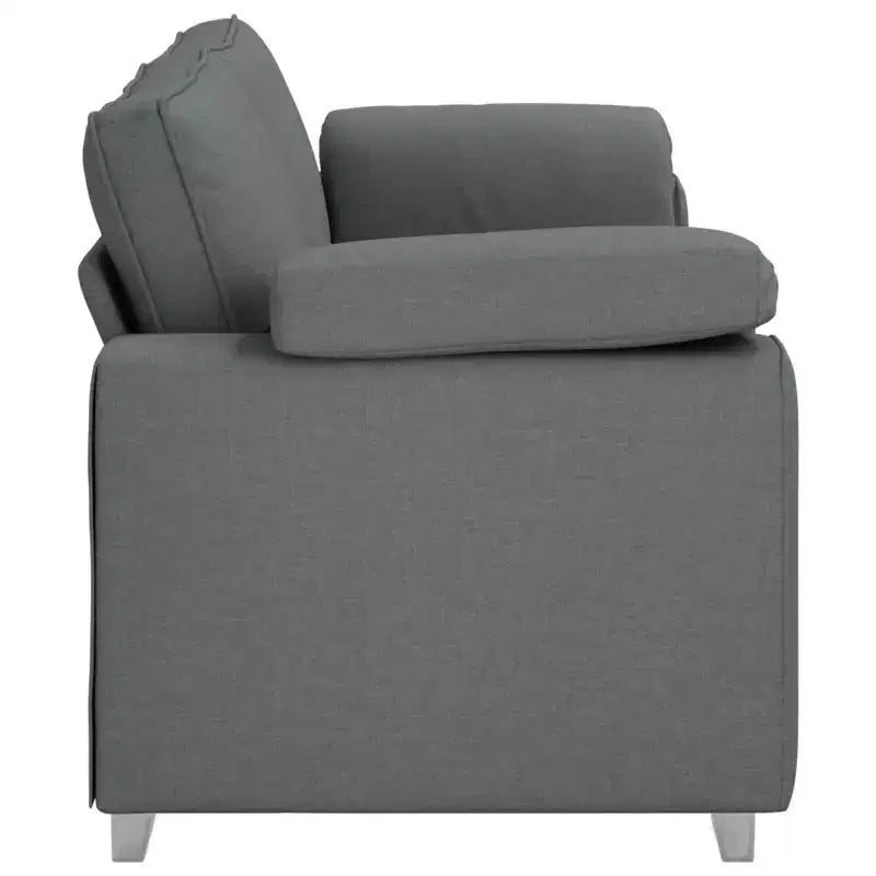 vidaXL Canapé avec coussin gris foncé 219 x 77 x 82 cm tissu