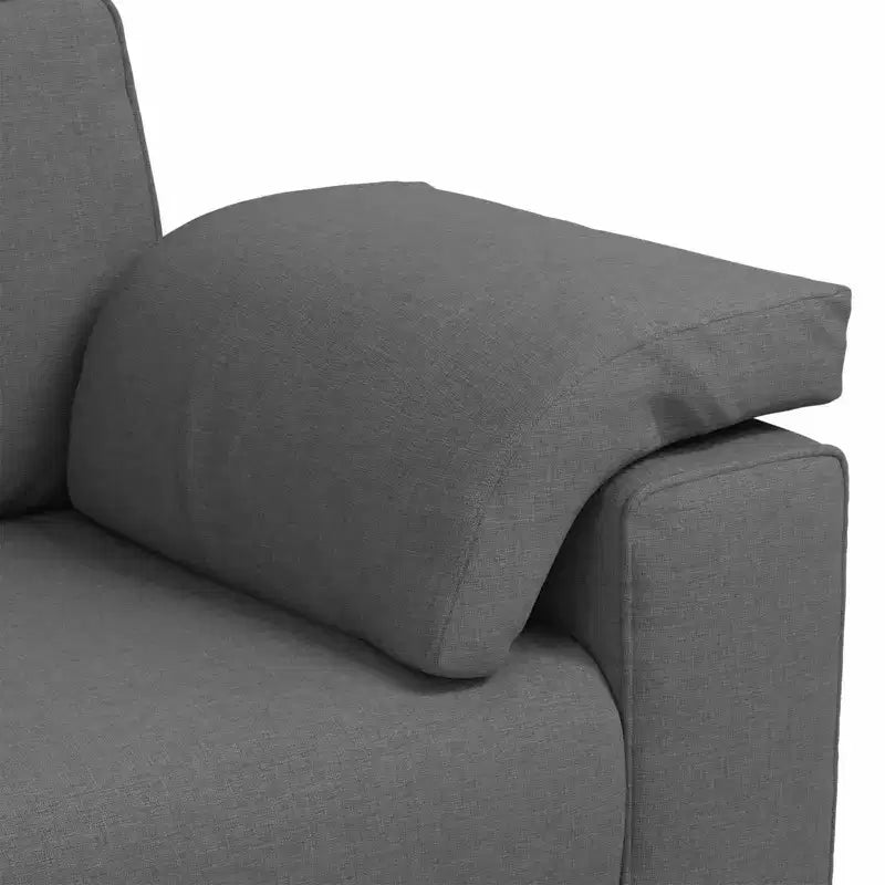 vidaXL Canapé avec coussin gris foncé 219 x 77 x 82 cm tissu