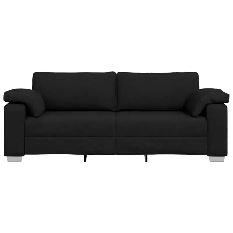 vidaXL Canapé avec coussin gris foncé 219 x 77 x 82 cm tissu