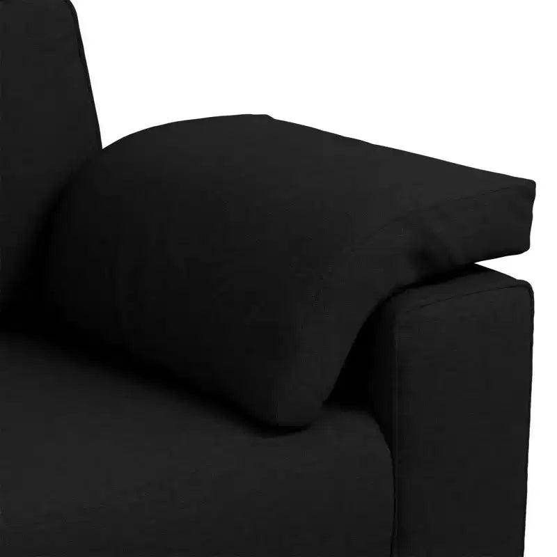 vidaXL Canapé avec coussin gris foncé 219 x 77 x 82 cm tissu