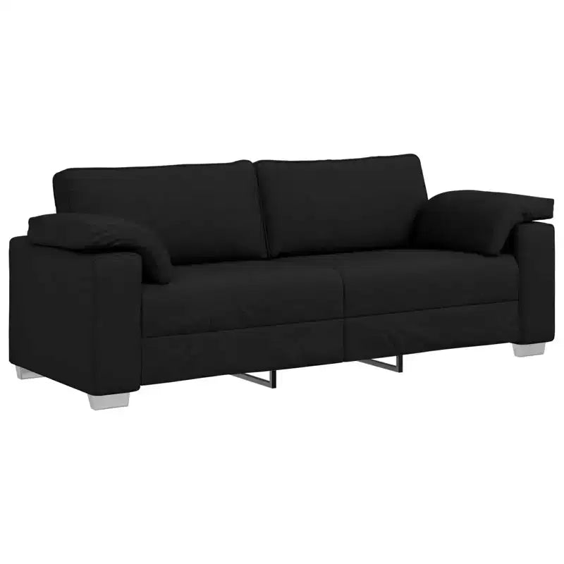 vidaXL Canapé avec coussin gris foncé 219 x 77 x 82 cm tissu