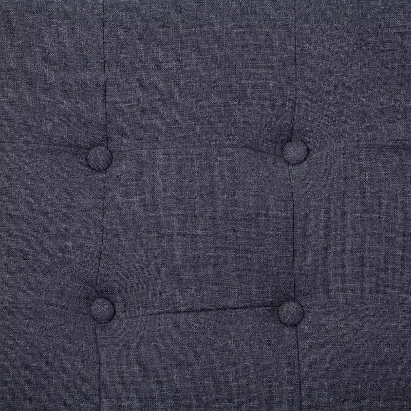 vidaXL Canapé 2 places avec accoudoirs - Gris foncé et noir