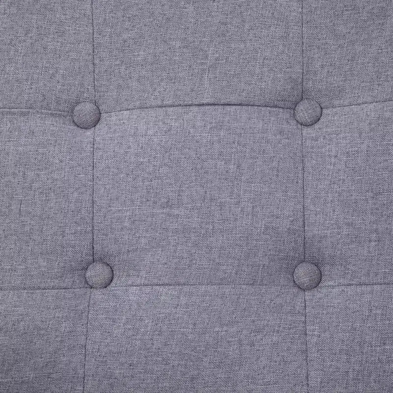 vidaXL Canapé 2 places avec accoudoirs - Gris foncé et noir