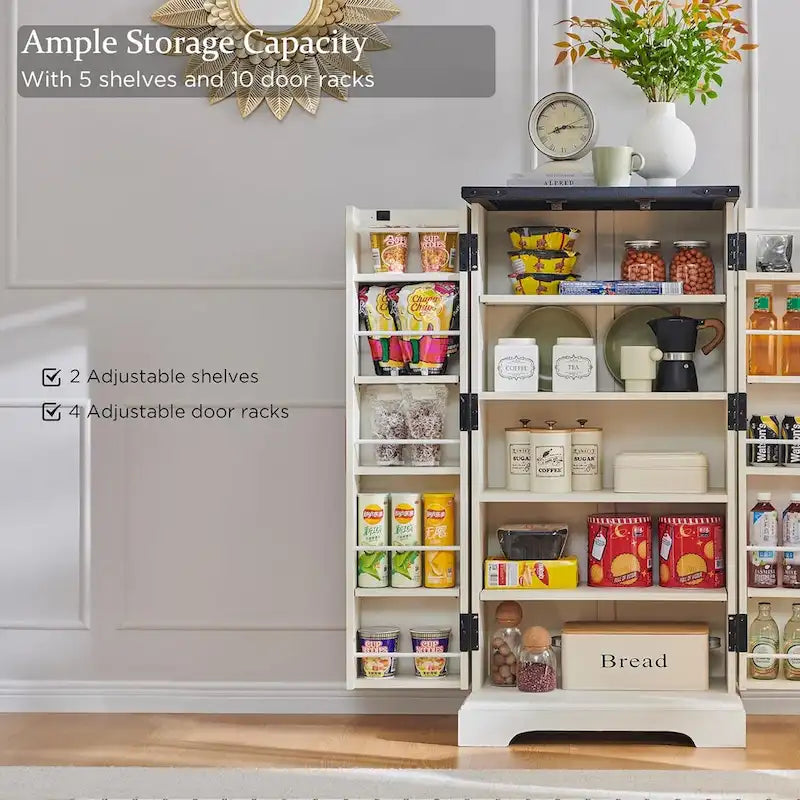 Meuble de cuisine de style campagnard avec porte de grange 47" – Gris rustique / Bleu / Marron / Noir / Blanc, 1 personne