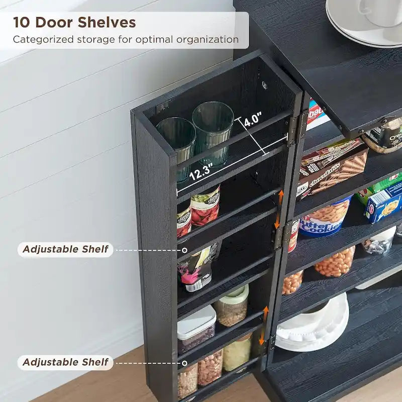 Meuble de cuisine de style campagnard avec porte de grange 47" – Gris rustique / Bleu / Marron / Noir / Blanc, 1 personne